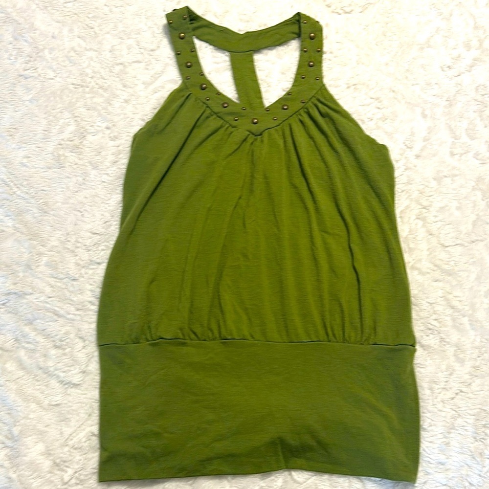 Racer back Jade green top